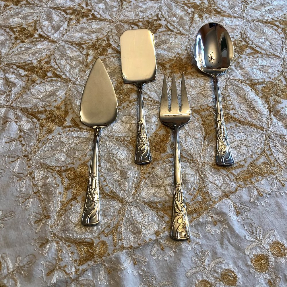 LENOX sterling silver serving utensils with detail